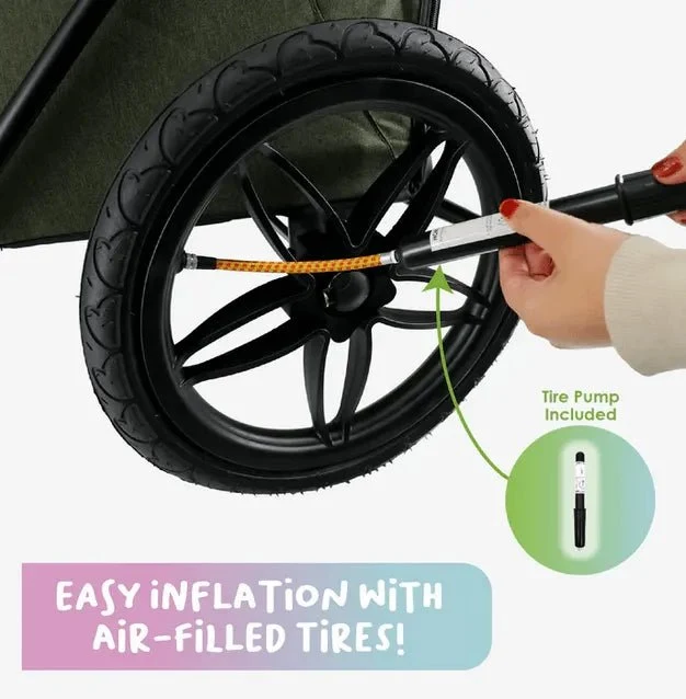 Petique Breeze Pet Jogger Stroller incl. Free Rain Cover & Bike Adapter