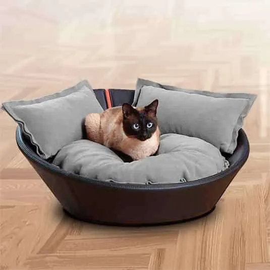 Pet Interiors Faux Leather Pet Bed MILA