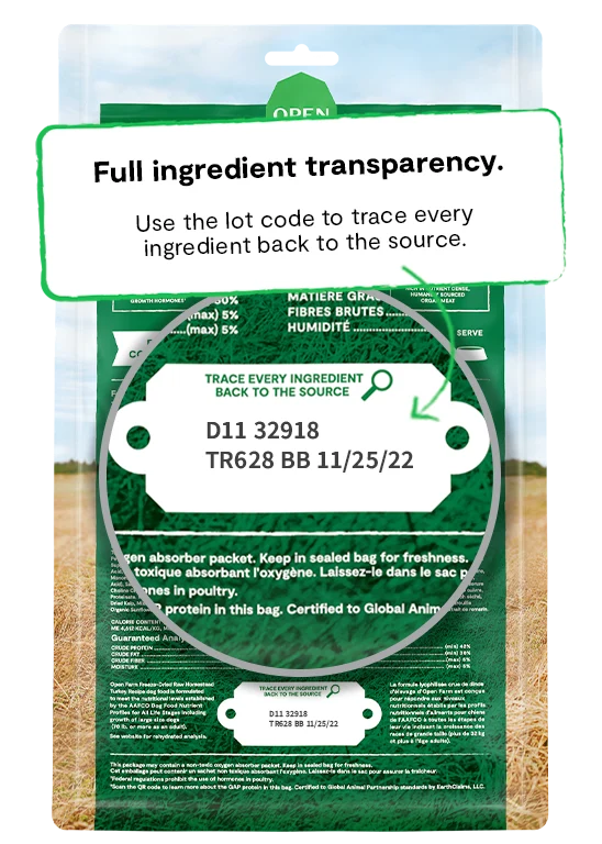 Open Farm Freeze Dried Raw Homestead Turkey Patties Dry Dog Food 297G