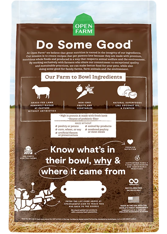 Open Farm Grain Free Pasture Lamb Dry Dog Food