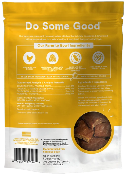 Open Farm Dehydrated Chicken Dog Treat 127G