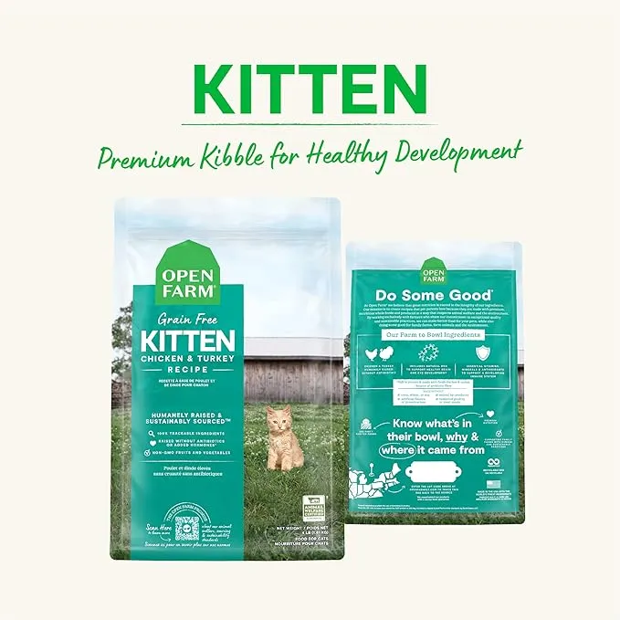 Open Farm Grain Free Kitten Recipe Dry Food 1.81KG