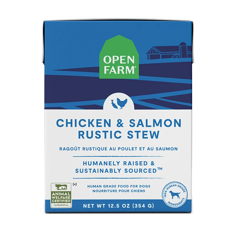 Open Farm Chicken & Salmon Rustic Stew Wet Dog Food 354G