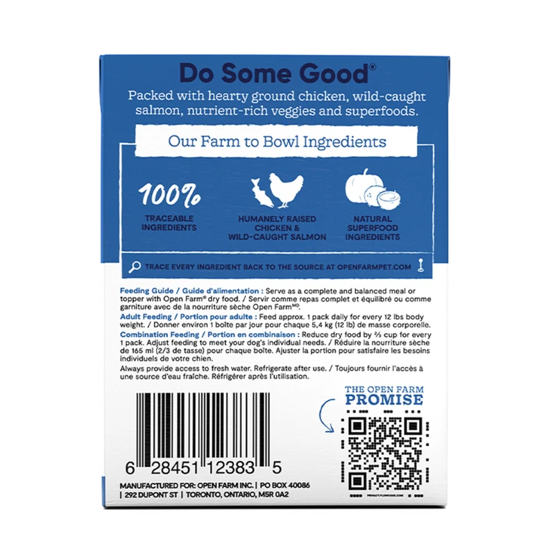 Open Farm Chicken & Salmon Rustic Stew Wet Dog Food 354G