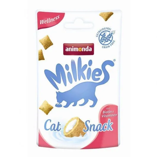 Animonda Snack Milkie Wellness mit Biotin & Vitaminen - Snacks für Katzen (12x30g)