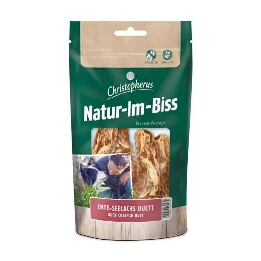 Christopherus Snack Ente-Seelachs-Duett - Snacks für Hunde (12x70g)