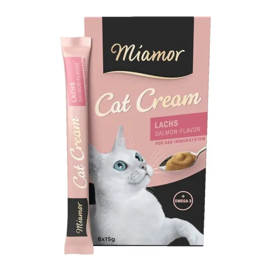Miamor Cat Confect Lachs-Cream - Snack für Katzen (6x15g)