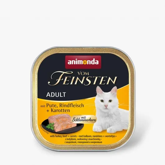 Animonda vom Feinsten mit Schlemmerkern mit Pute, Rindfleisch & Karotten - 32x100g