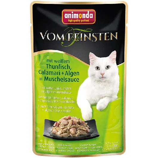 Animonda vom Feinsten mit Hühnchenfilet & Thunfisch, Calamari + Algen - 18x50g – ohne Getreide