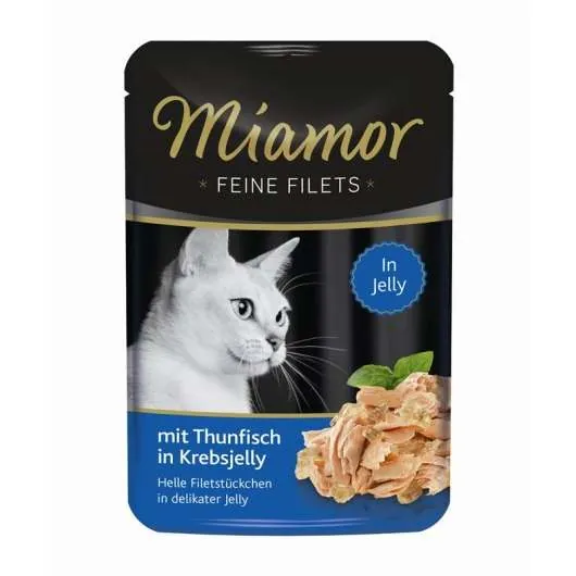 Miamor Feine Filets PB Thunfisch in Krebsjelly - 24x100g – leicht verdaulich