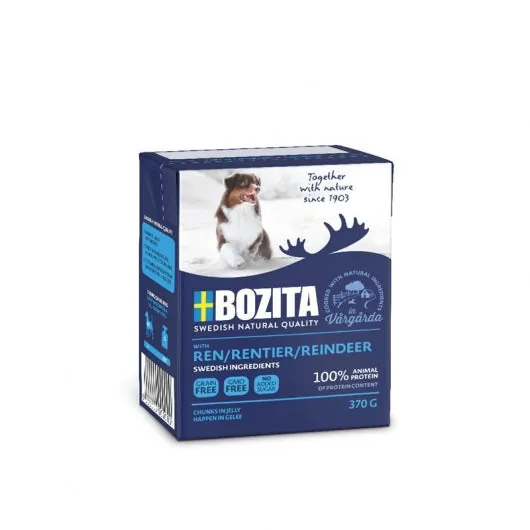 Bozita Dog Tetra Recard Happen in Gelee Rentier - 6x370g – stärkt das Immunsystem