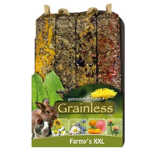 JR Farm FARMYs XXL Grainless 4er-Pack - 4x450g – gesunder Snack für Nager