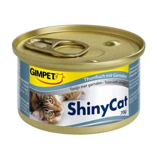 GimCat ShinyCat Thunfisch mit Garnelen - 24x70g