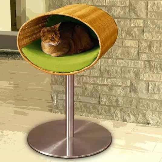 Pet Interiors Rondo Wicker Cat Bed Stand