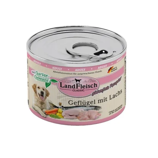 Landfleisch Dog Classic Geflügel mit Lachs & Gartengemüse