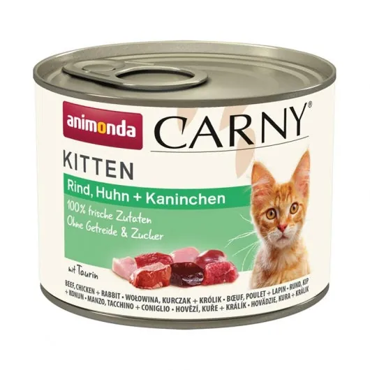 Animonda Carny Kitten Rind, Huhn & Kaninchen – für Katzenkinder