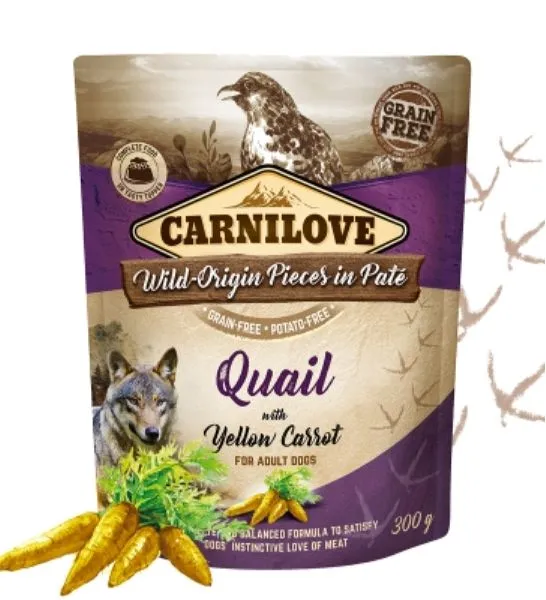 Carnilove Quail with Yellow Carrot for Adult Dog Wet Food 300G