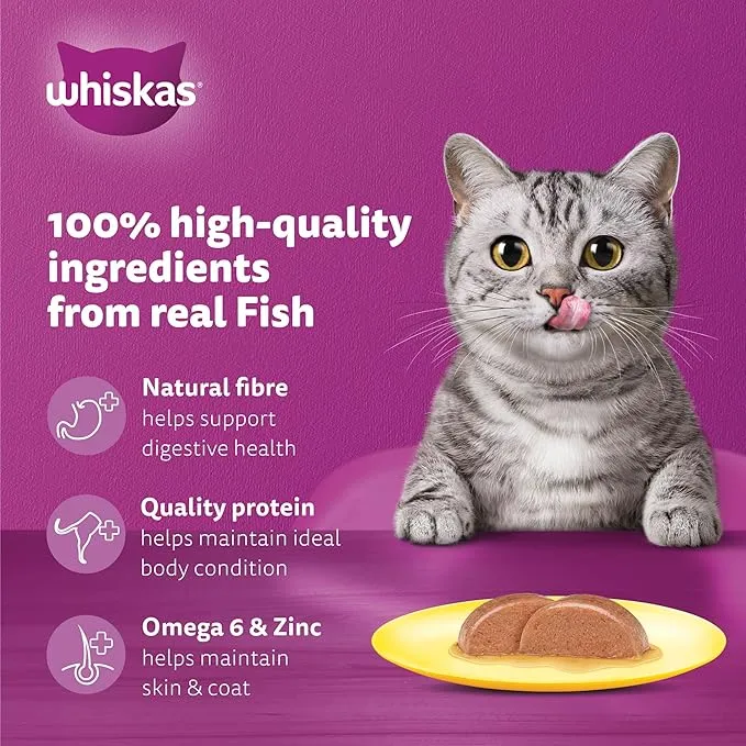 Whiskas Tuna Wet Cat Food In Jelly 1 Year+ 4X80G