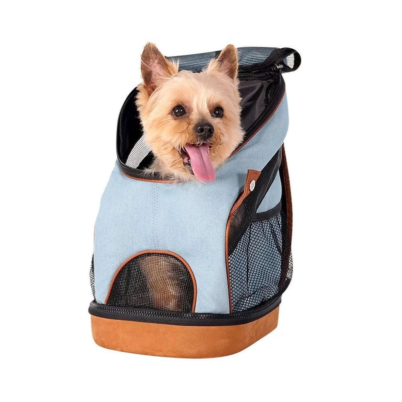 Ibiyaya Denim Fun Lightweight Pet Backpack | Airline-Approved