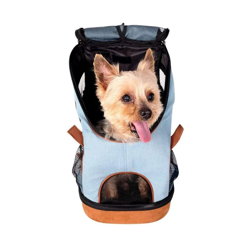 Ibiyaya Denim Fun Lightweight Pet Backpack | Airline-Approved