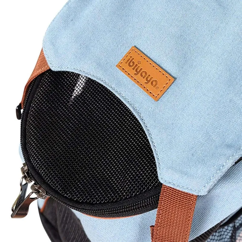 Ibiyaya Denim Fun Lightweight Pet Backpack | Airline-Approved