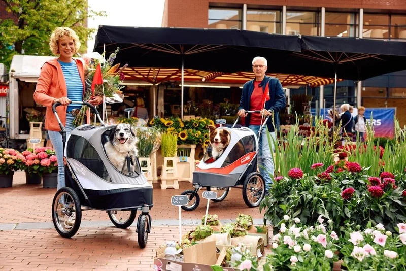 InnoPet Sporty Deluxe Pet Pram & Dog Bike Trailer with Free Rain Cover