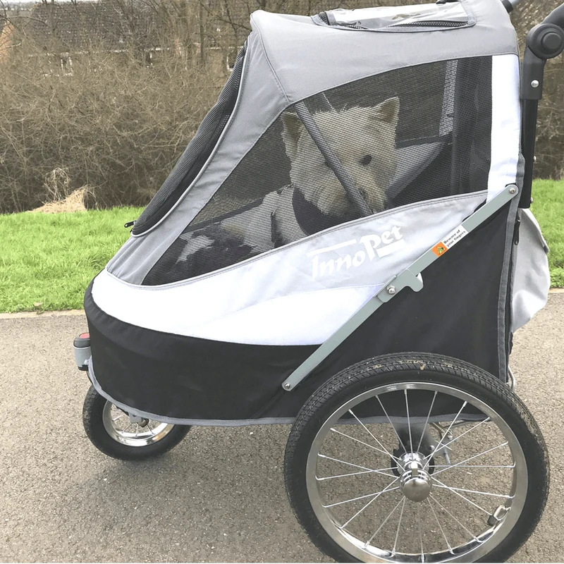 InnoPet Sporty Deluxe Pet Pram & Dog Bike Trailer with Free Rain Cover