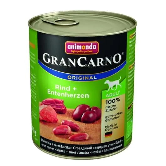 Animonda GranCarno Adult Rind & Entenherzen - 6x800g