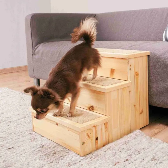 Trixie Treppe aus Kiefernholz - mit Stauraum