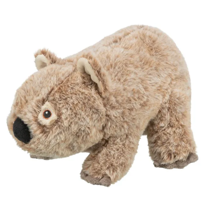 Trixie Wombat aus Plüsch 25 cm – Geräuschloses Spielzeug für Hunde
