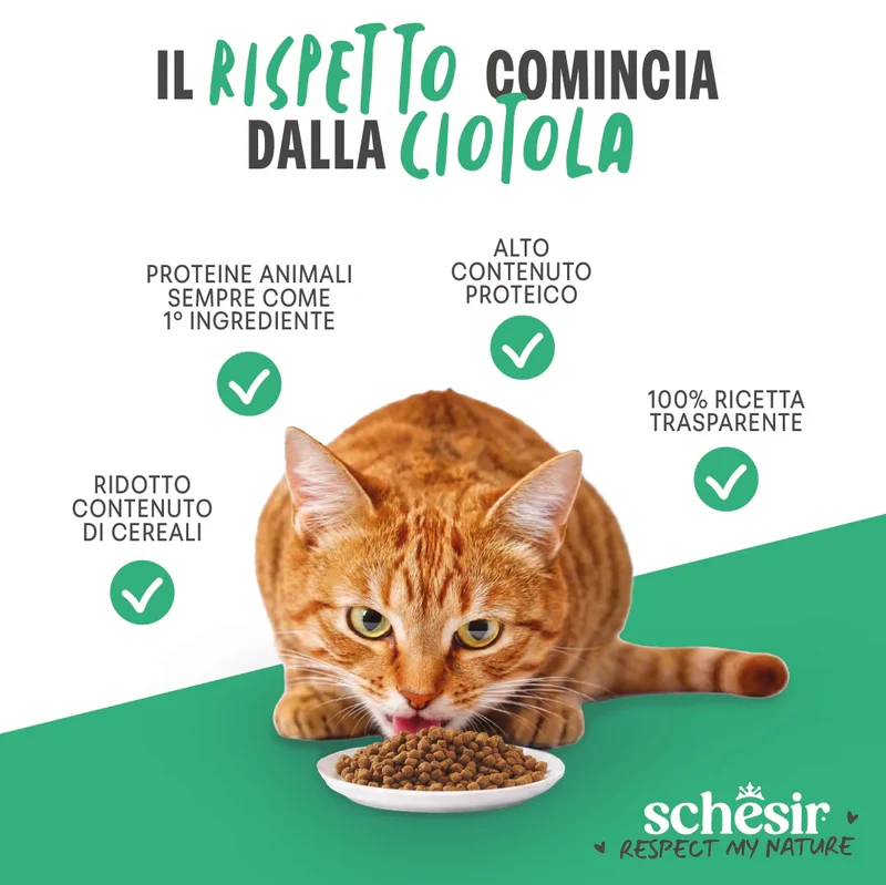 Schesir Monoprotein Formula Kitten Dry Cat Food Maintenance With Chicken 1.5KG