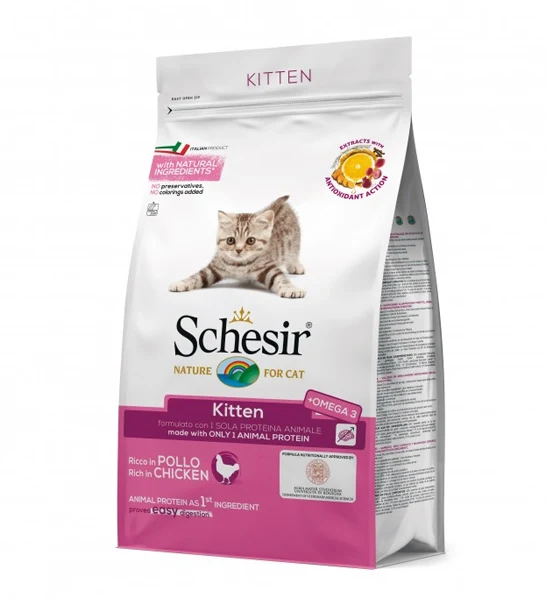 Schesir Monoprotein Formula Kitten Dry Cat Food Maintenance With Chicken 1.5KG