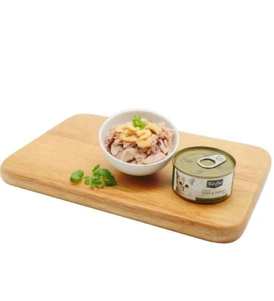 Kit Cat Grain Free Tuna & Shrimp Topper Wet Cat Food 80G