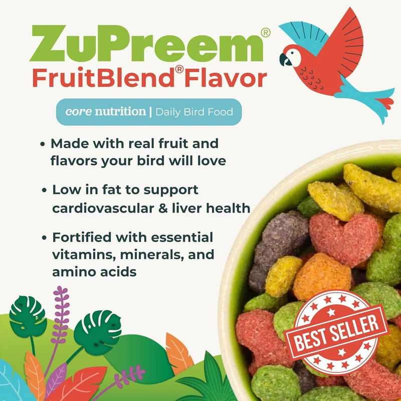 ZuPreem FruitBlend Medium and Large Parrot Food