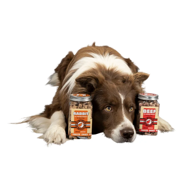 KIWI WALKER Freeze Dried Grain Free Snack Rabbit Cubes Dog & Cat Treats 75G