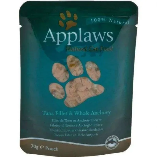 Applaws Frischebeutel Thunfisch & Anchovis - 12x70g