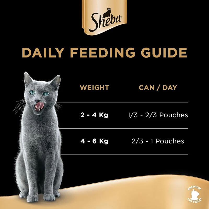 Sheba Fine Wet Cat Food Pouch Adult Mix Selection 12x70g