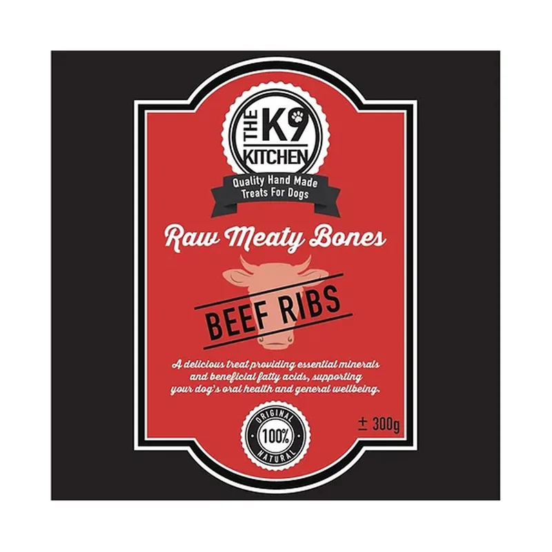 The K9 Kitchen Beef Ribs Dog Treats 300G