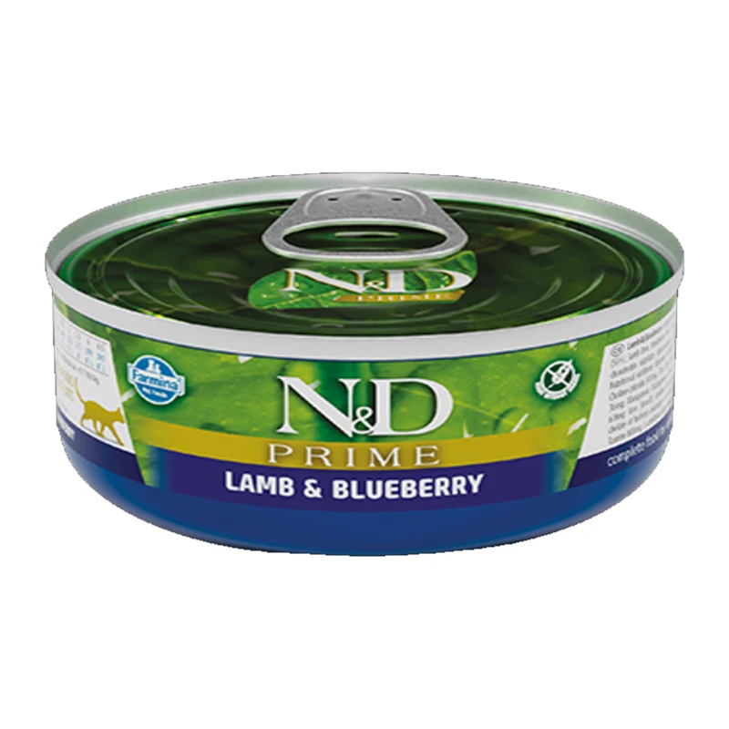 Farmina N&D Prime Lamb and Bluberry Wet Cat Food 80G