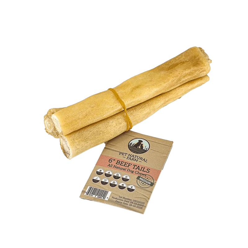 Pet Natural Farm 6" Beef Tail Dog Treats