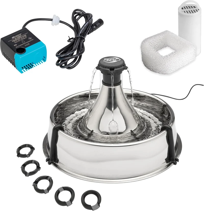 Drinkwell 360 Stainless Steel Water Fountain for Dogs & Cats 3.8L