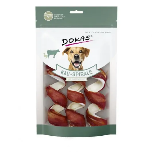 Dokas Kauspirale für Hunde mit Entenbrust, 110 g