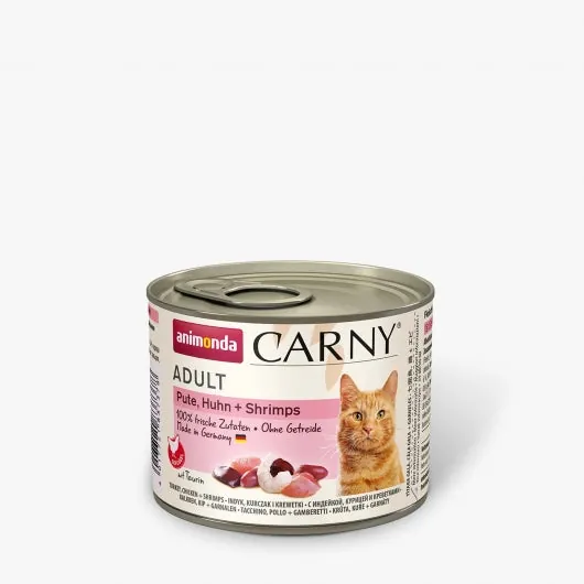 Animonda Cat Dose Carny Adult Pute & Huhn & Shrimps – gesunde Ernährung für Katzen