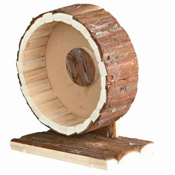 Trixie Laufrad aus Naturholz – sicher und leise für Kleinnager