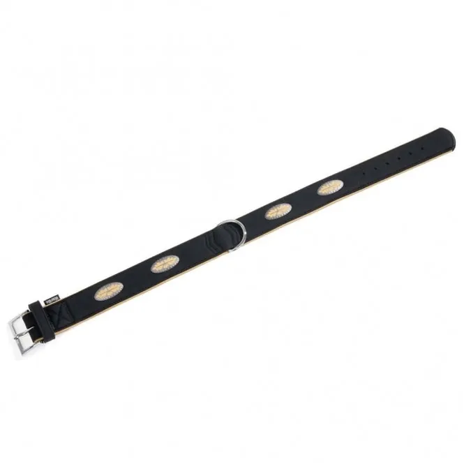 Karlie Art Buffalo Oak Halsband - Schwarz/Beige – strapazierfähig und stilvoll