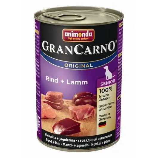 Animonda Dog Dose GranCarno Senior Rind & Lamm – artgerechte Nahrung für Hunde