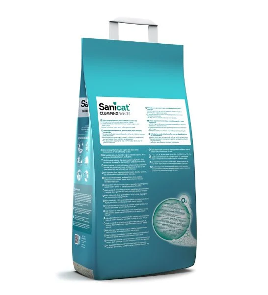 Sanicat Clumping White Unscented Cat Litter 8L