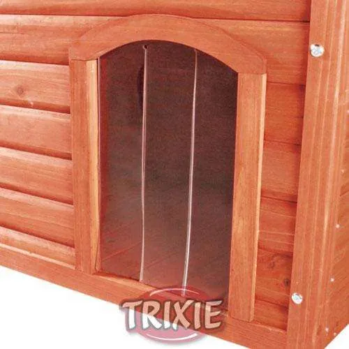Trixie Kunststofftür für NATURA Satteldach-Hundehütte – zusätzlicher Wetterschutz