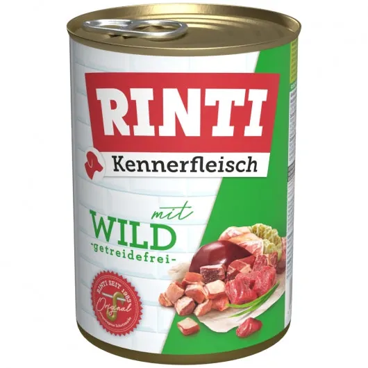 Rinti Kennerfleisch Wild – 70% Fleischanteil, getreidefrei