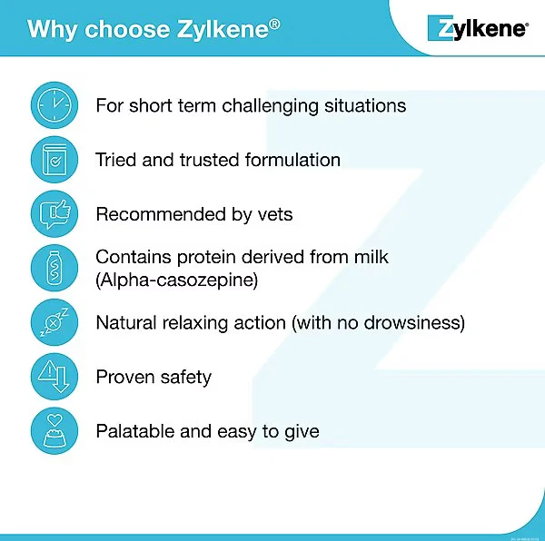 Vetoquinol Zylkene Supplement for Small Dogs & Cats 10 Capsules 75mg
